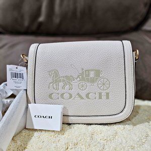 Coach Saddle Bag With Horse And Carriage C4058 NWT